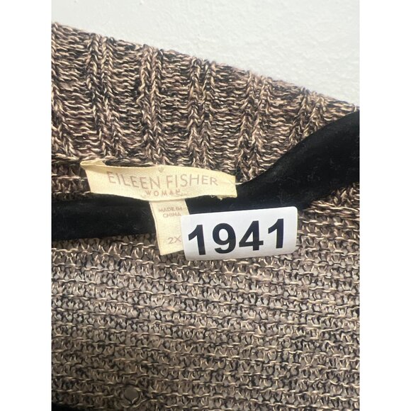 Brown Open Front Knit Cardigan Sweater Womens Lightweight Drape Long Sleeve Sz 2 - Picture 7 of 9